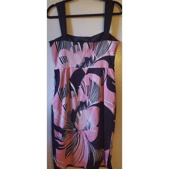 Elie Tahari 10 Ginny Couture Dress Strap Sheath Tropical Miami Deco Print Lined - Picture 11 of 15